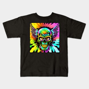 Graffiti Skull Rainbow Psychedelic Kids T-Shirt